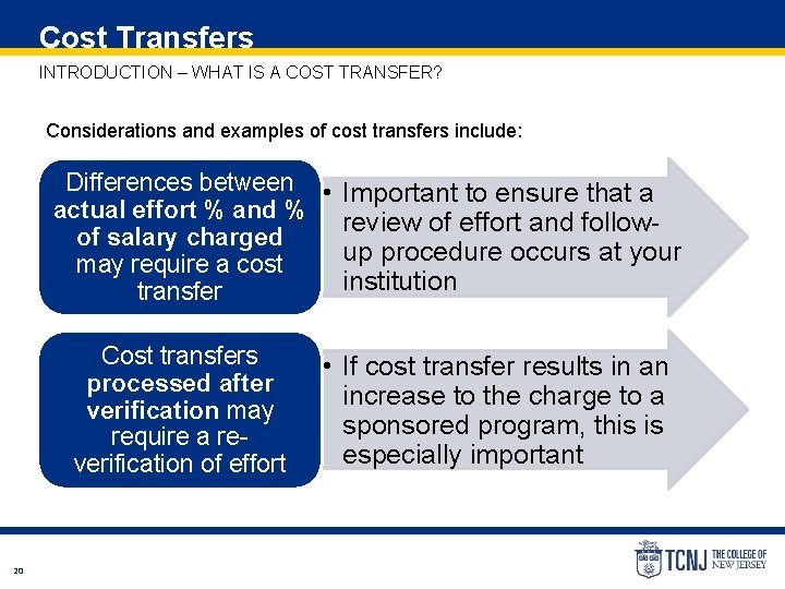 Cost Transfers INTRODUCTION – WHAT IS A COST TRANSFER? Considerations and examples of cost