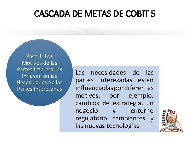 CASCADA DE METAS DE COBIT 5 Paso 1. Los Motivos de las Partes Interesadas