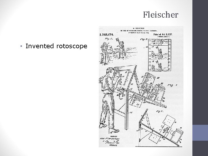 Fleischer • Invented rotoscope 