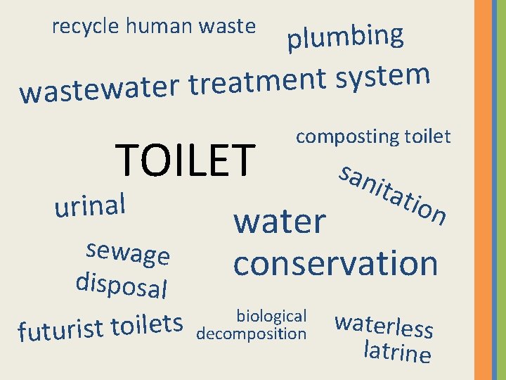 recycle human waste plumbing m e t s y s t n e m
