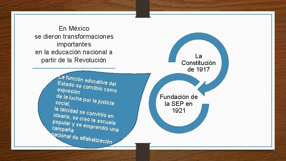 En México se dieron transformaciones importantes en la educación nacional a partir de la