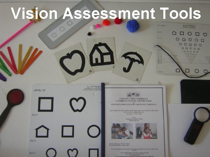 Vision Assessment Tools This workshop is funded by the European Union 