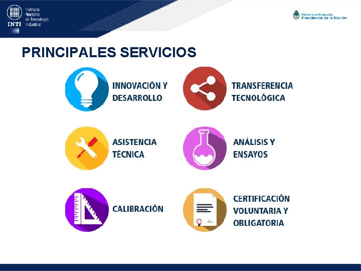 PRINCIPALES SERVICIOS 