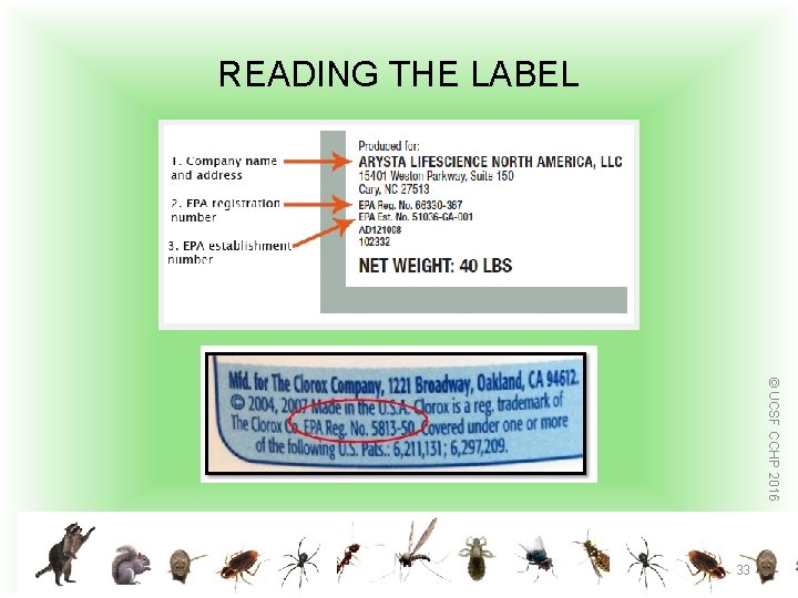 READING THE LABEL © UCSF CCHP 2016 33 