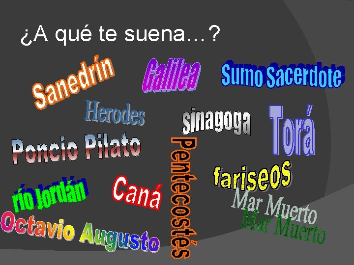 ¿A qué te suena…? 