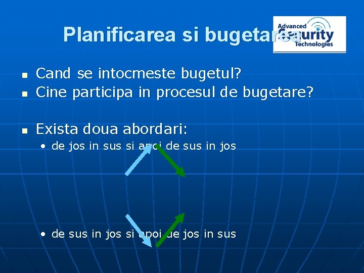 Planificarea si bugetarea n Cand se intocmeste bugetul? Cine participa in procesul de bugetare?