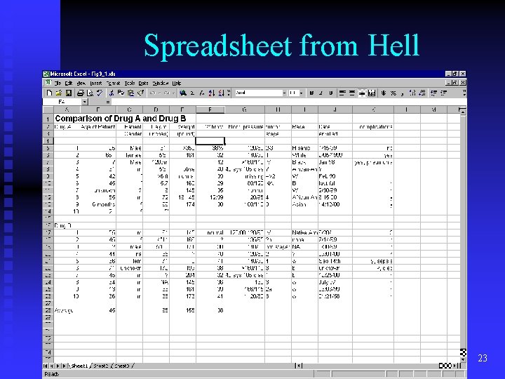 Spreadsheet from Hell 23 Spreadsheet from Hell 23