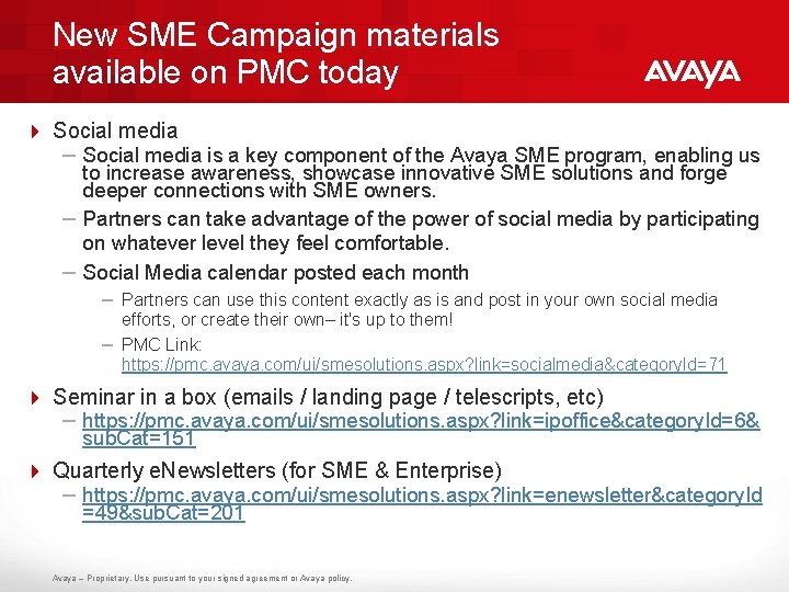New SME Campaign materials available on PMC today 4 Social media – Social media