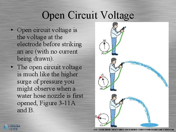 Open Circuit Voltage • Open circuit voltage is the voltage at the electrode before