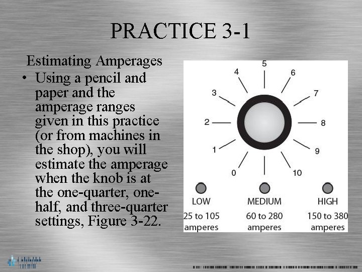 PRACTICE 3 -1 Estimating Amperages • Using a pencil and paper and the amperage