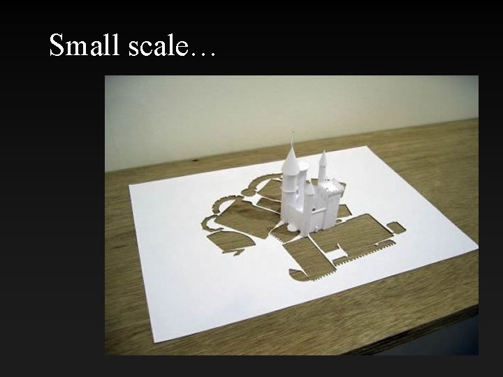 Small scale… 