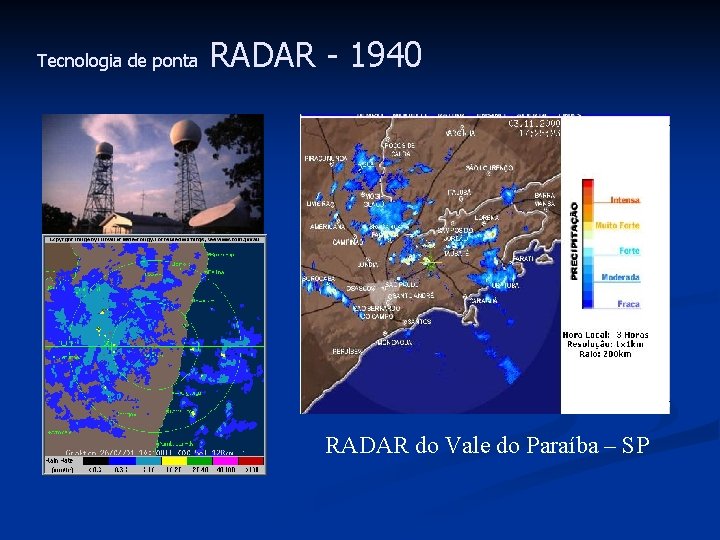 Tecnologia de ponta RADAR - 1940 RADAR do Vale do Paraíba – SP 