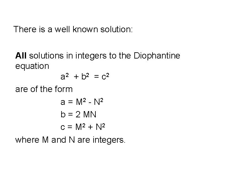 There is a well known solution: All solutions in integers to the Diophantine equation