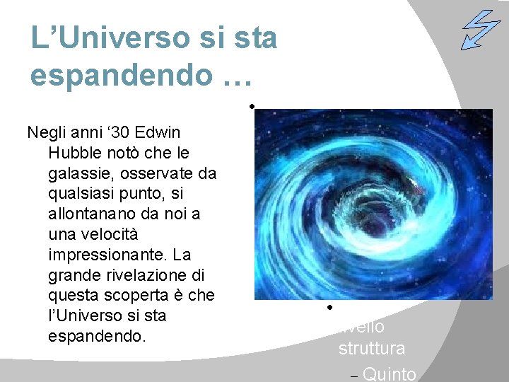 L’Universo si sta espandendo … Negli anni ‘ 30 Edwin Hubble notò che le