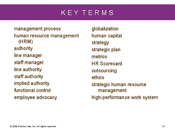 KEY TERMS management process human resource management (HRM) authority line manager staff manager line