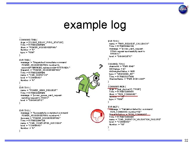 example log. . . COMMAND 7308 { Args : = ['CLEAR_RELAY_PYRO_STATUS'] Time : =