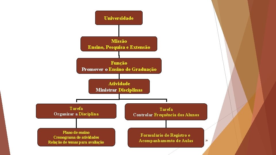 Universidade Missão Ensino, Pesquisa e Extensão Função Promover o Ensino de Graduação Atividade Ministrar