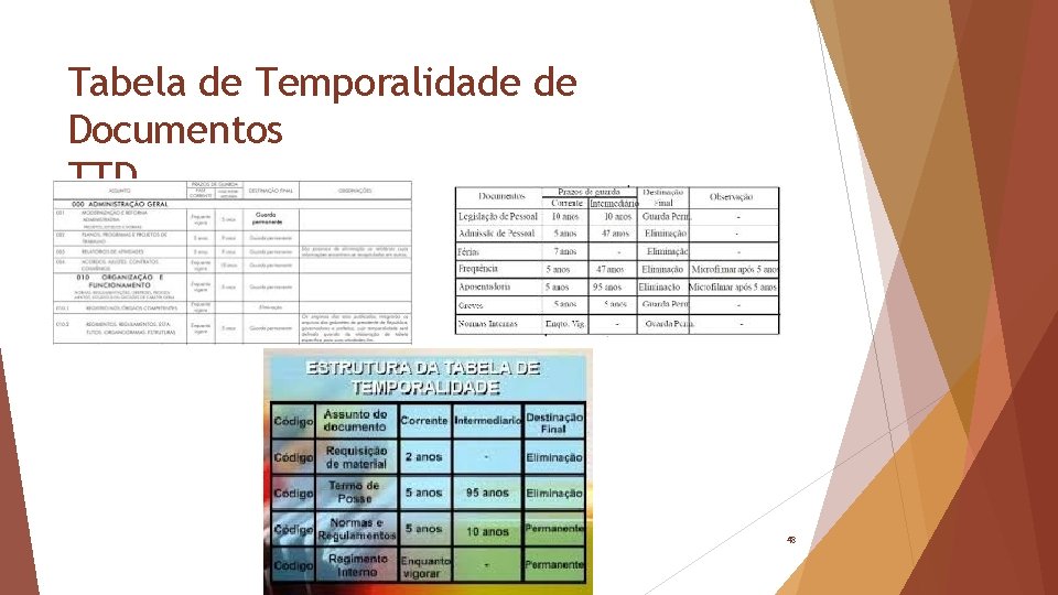 Tabela de Temporalidade de Documentos TTD 48 