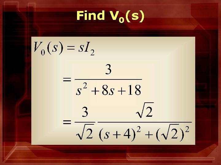 Find V 0(s) 