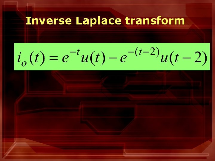 Inverse Laplace transform 