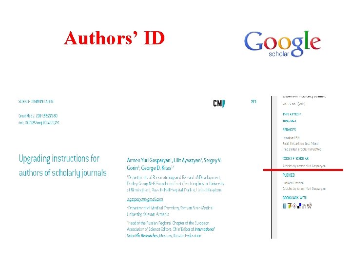 Authors’ ID 