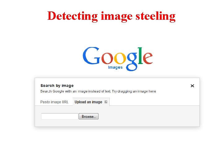 Detecting image steeling 