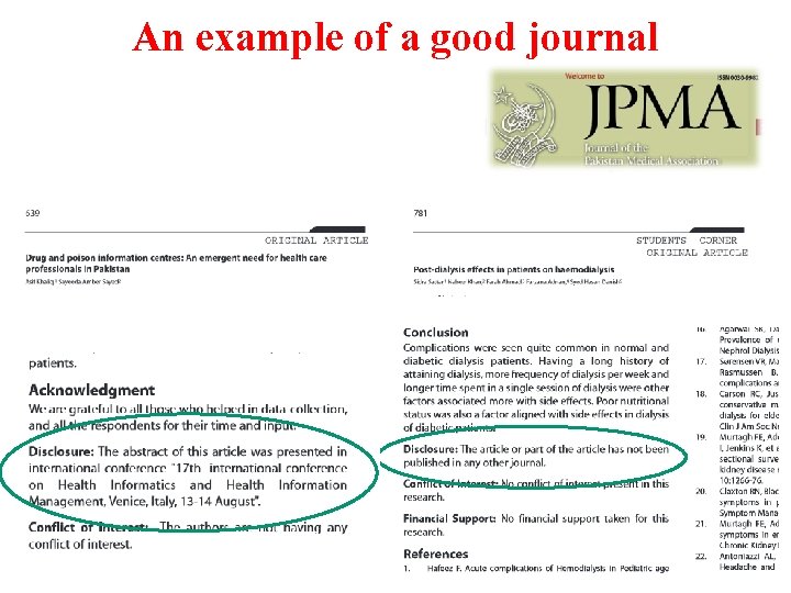 An example of a good journal 