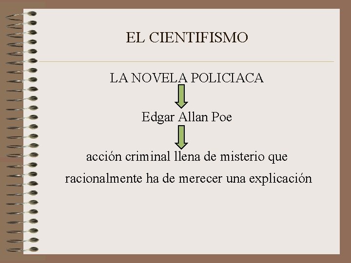 EL CIENTIFISMO LA NOVELA POLICIACA Edgar Allan Poe acción criminal llena de misterio que