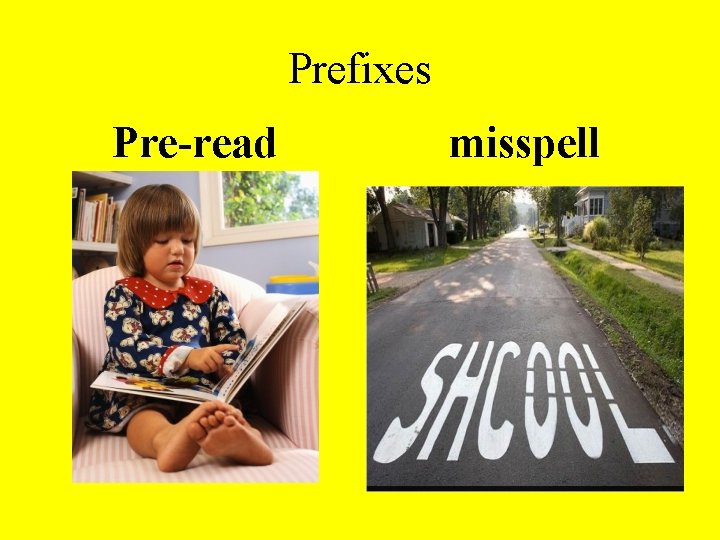 Prefixes Pre-read misspell 