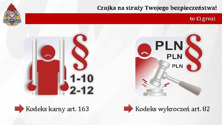 Czujka na straży Twojego bezpieczeństwa! to Ci grozi Kodeks karny art. 163 Kodeks wykroczeń