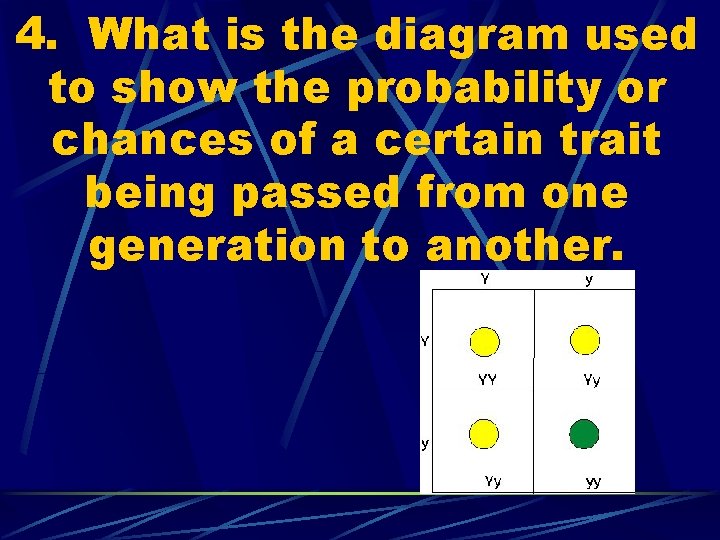 4. What is the diagram used to show the probability or chances of a