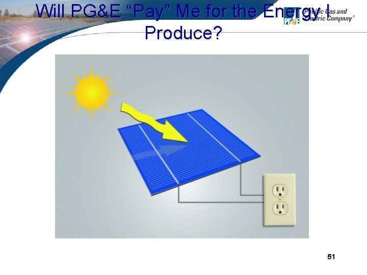 Will PG&E “Pay” Me for the Energy I Produce? 51 