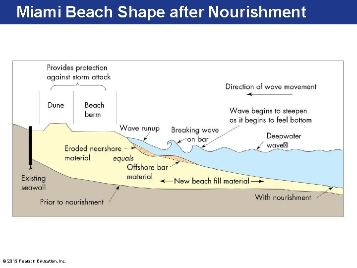 Miami Beach Shape after Nourishment © 2015 Pearson Education, Inc. 