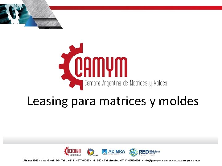 Leasing para matrices y moldes Alsina 1609 - piso 6 - of. 26 -