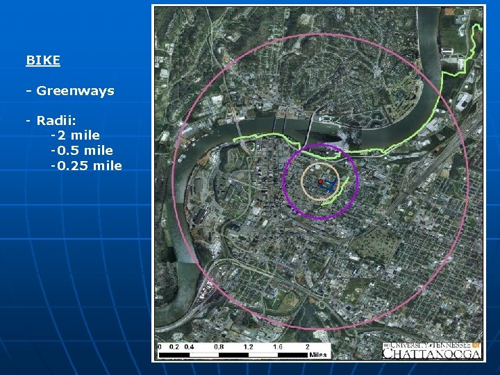 BIKE - Greenways - Radii: -2 mile -0. 5 mile -0. 25 mile 