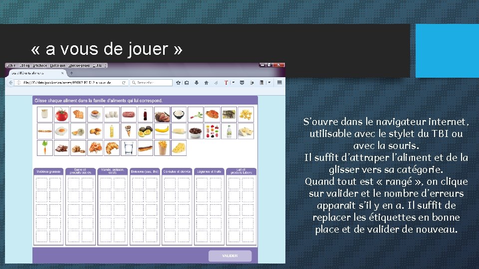« a vous de jouer » S’ouvre dans le navigateur internet, utilisable avec « a vous de jouer » S’ouvre dans le navigateur internet, utilisable avec