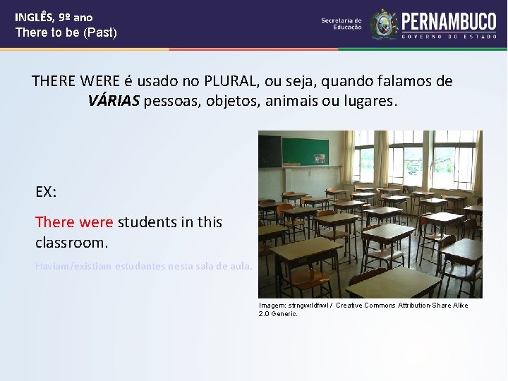 INGLÊS, 9º ano There to be (Past) THERE WERE é usado no PLURAL, ou