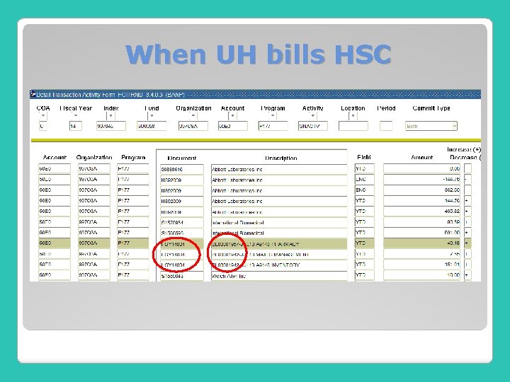 When UH bills HSC 