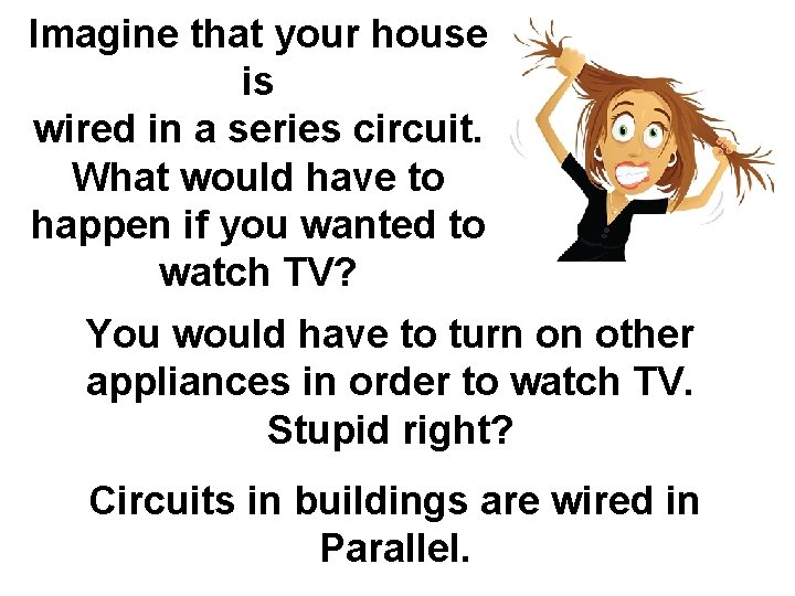 Imagine that your house is wired in a series circuit. What would have to