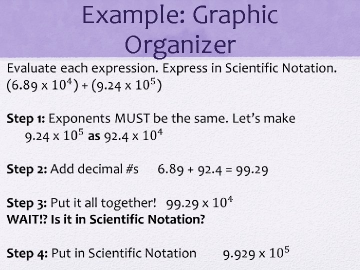  Example: Graphic Organizer 