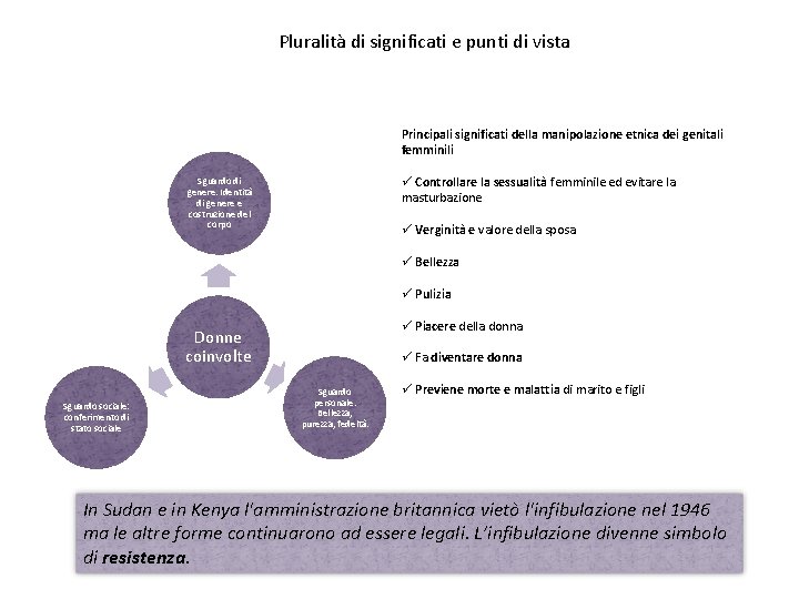 Pluralità di significati e punti di vista Principali significati della manipolazione etnica dei genitali