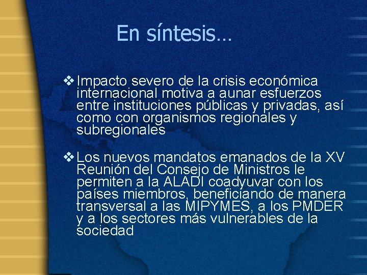 El impacto de la crisis econmica internacional y