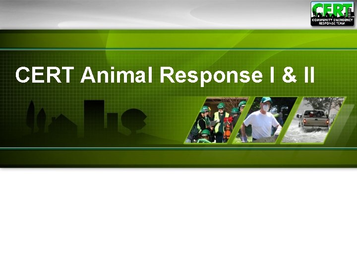 CERT Animal Response I & II 