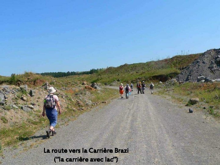 La route vers la Carrière Brazi (“la carrière avec lac”) 