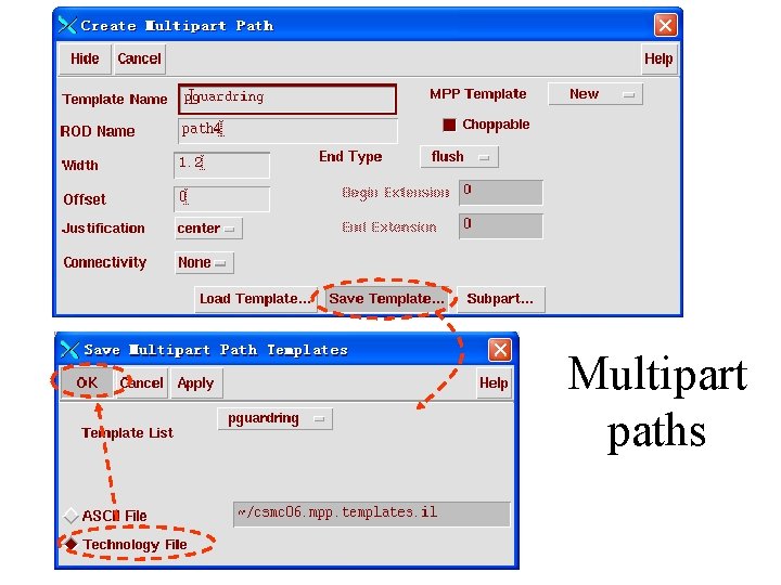 Multipart paths 