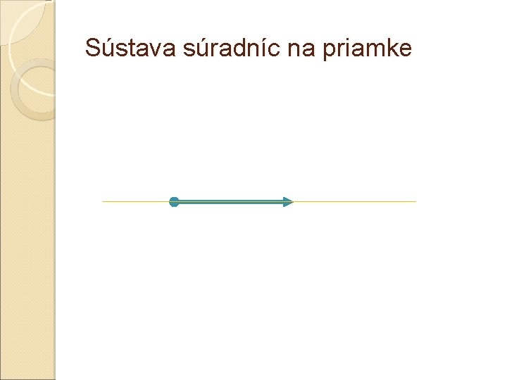 Sústava súradníc na priamke 
