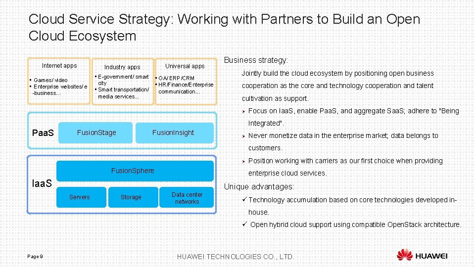 Cloud Service Strategy: Working with Partners to Build an Open Cloud Ecosystem Internet apps