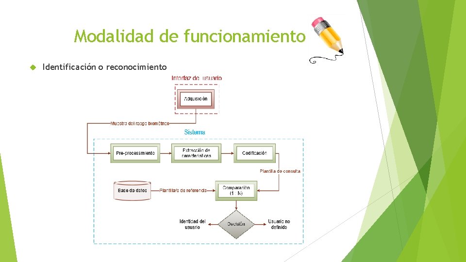 Modalidad de funcionamiento Identificación o reconocimiento 