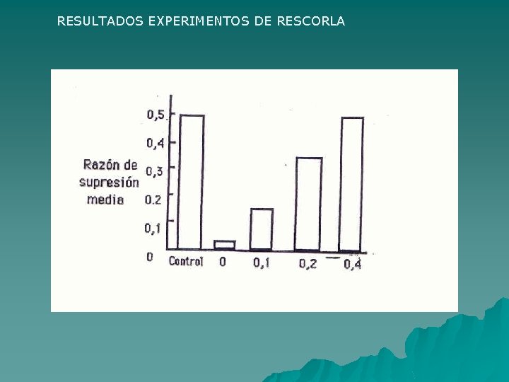 RESULTADOS EXPERIMENTOS DE RESCORLA 