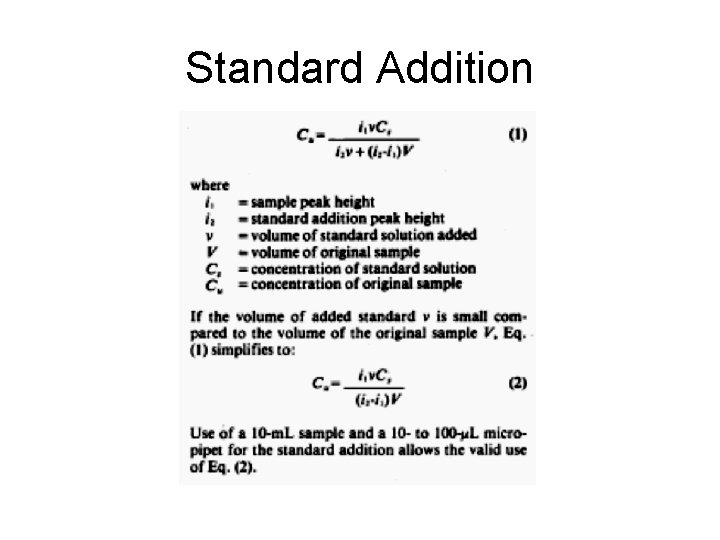 Standard Addition 